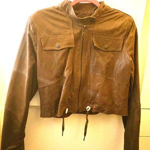 High Waist Ecuadorian leather jacket (never used) Fabio's